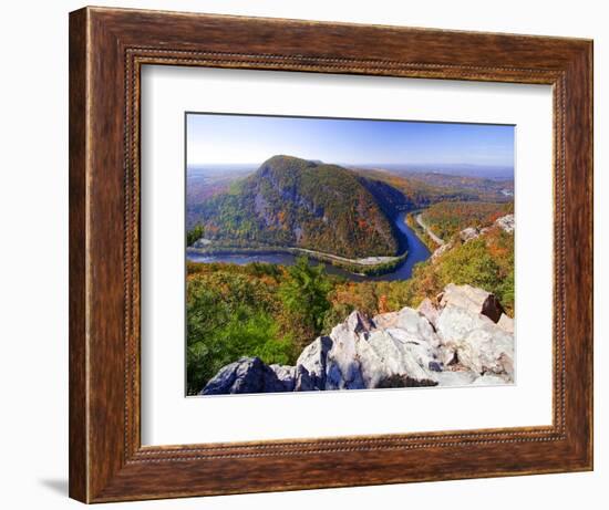 Autumn Vista of the Delaware Water Gap-George Oze-Framed Photographic Print