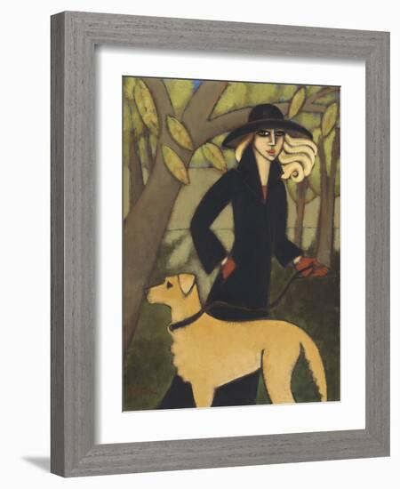 Autumn Walk - Golden-Marsha Hammel-Framed Giclee Print