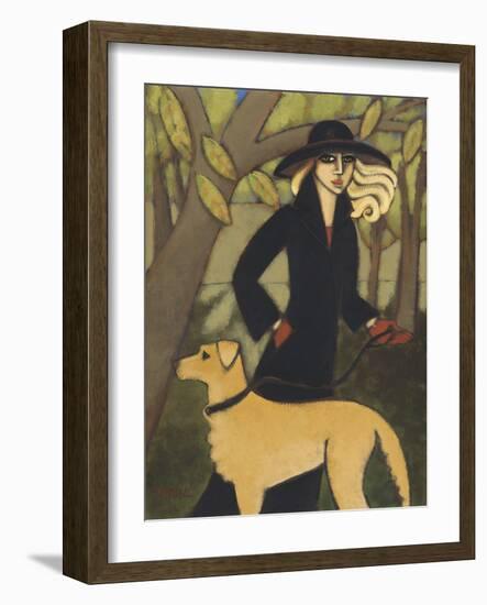 Autumn Walk - Golden-Marsha Hammel-Framed Giclee Print