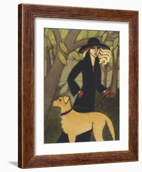 Autumn Walk - Golden-Marsha Hammel-Framed Giclee Print