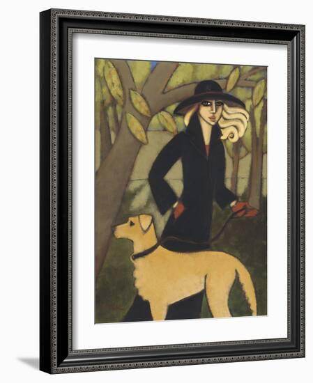 Autumn Walk - Golden-Marsha Hammel-Framed Giclee Print