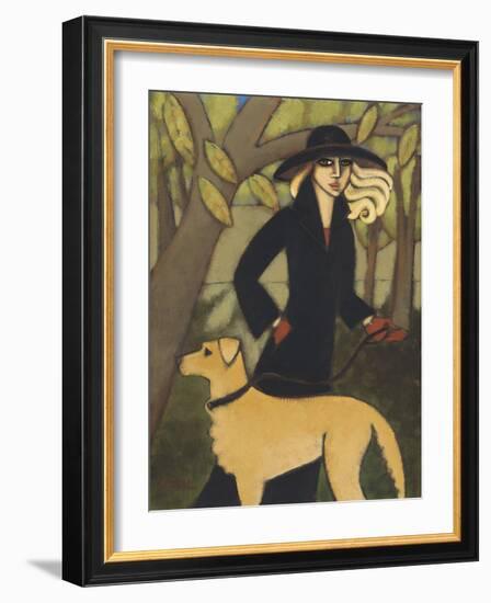 Autumn Walk - Golden-Marsha Hammel-Framed Giclee Print