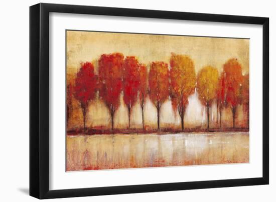 Autumn Water's Edge-Tim OToole-Framed Art Print