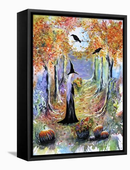 Autumn Witch-Michelle Faber-Framed Premier Image Canvas