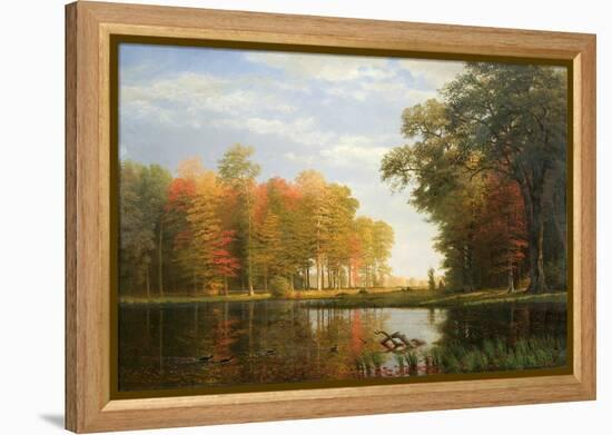 Autumn Woods, 1886 (Oil on Linen)-Albert Bierstadt-Framed Premier Image Canvas