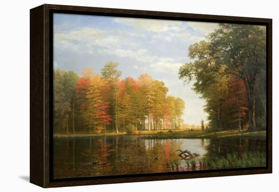 Autumn Woods, 1886 (Oil on Linen)-Albert Bierstadt-Framed Premier Image Canvas