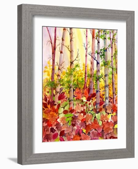 Autumn Woods-Neela Pushparaj-Framed Giclee Print