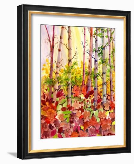 Autumn Woods-Neela Pushparaj-Framed Giclee Print