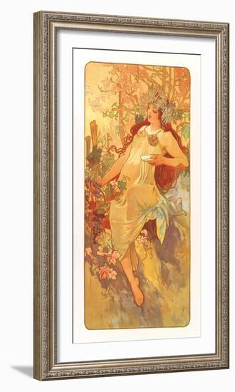 Autumn-Alphonse Mucha-Framed Premium Giclee Print