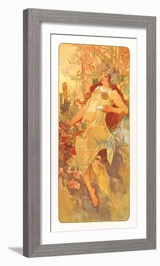 Autumn-Alphonse Mucha-Framed Premium Giclee Print