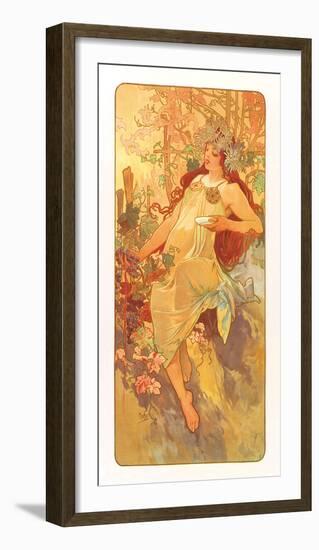 Autumn-Alphonse Mucha-Framed Premium Giclee Print