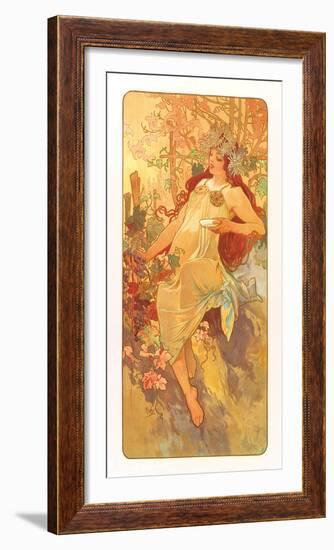 Autumn-Alphonse Mucha-Framed Premium Giclee Print