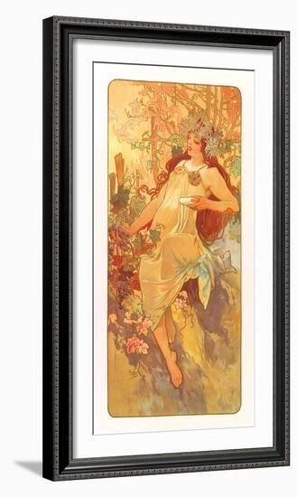 Autumn-Alphonse Mucha-Framed Premium Giclee Print