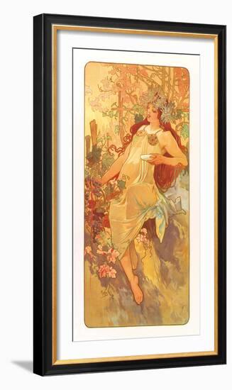 Autumn-Alphonse Mucha-Framed Premium Giclee Print