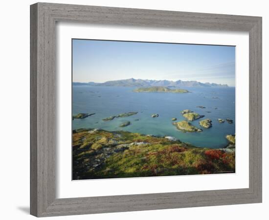 Autumnal Bloom, Senja Vewied from Sommeroy (Summer Isle), Near Tromso, Norway, Scandinavia-Dominic Webster-Framed Photographic Print