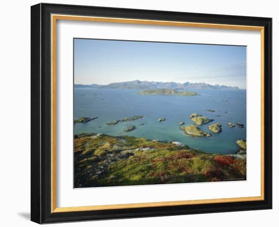 Autumnal Bloom, Senja Vewied from Sommeroy (Summer Isle), Near Tromso, Norway, Scandinavia-Dominic Webster-Framed Photographic Print