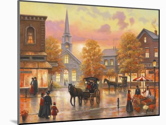 Autumnal Breeze in Pleasantville-John Zaccheo-Mounted Giclee Print