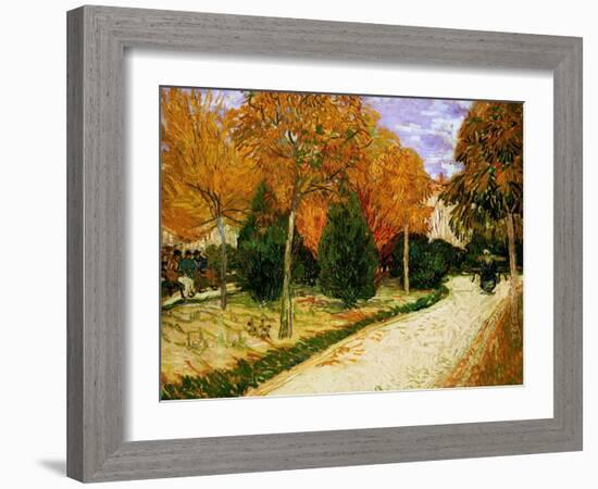 'Autumnal Garden' or 'The Public Park', 1888-Vincent van Gogh-Framed Giclee Print