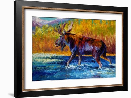 Autumns Glimpse Moose-Marion Rose-Framed Giclee Print