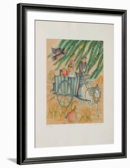 Aux Champs - Les Foins-Françoise Deberdt-Framed Collectable Print