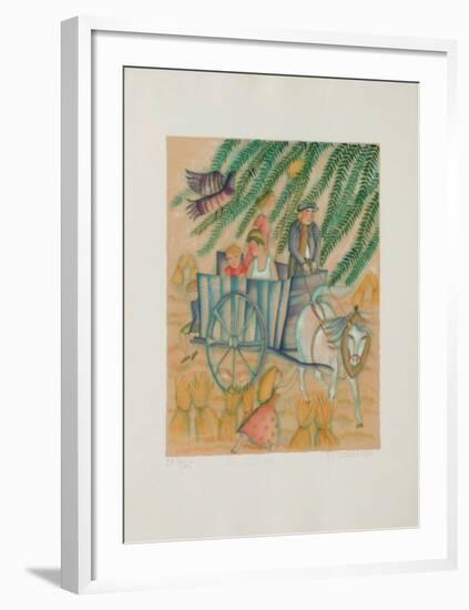 Aux Champs - Les Foins-Françoise Deberdt-Framed Collectable Print