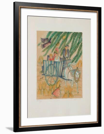 Aux Champs - Les Foins-Françoise Deberdt-Framed Collectable Print