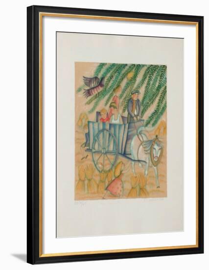 Aux Champs - Les Foins-Françoise Deberdt-Framed Collectable Print