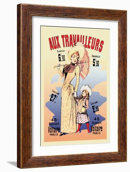 Aux Travailleurs-Alfred Choubrac-Framed Art Print