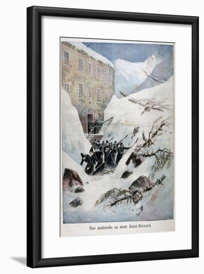 Avalanche at Mont Saint-Bernard, Switzerland, 1897-Henri Meyer-Framed Giclee Print