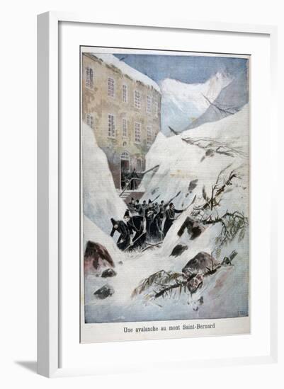 Avalanche at Mont Saint-Bernard, Switzerland, 1897-Henri Meyer-Framed Giclee Print