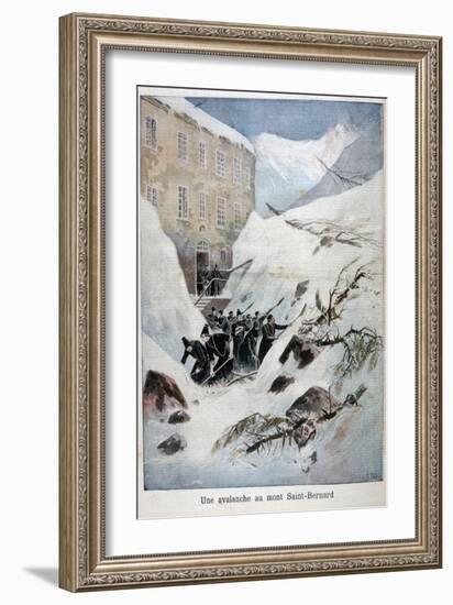 Avalanche at Mont Saint-Bernard, Switzerland, 1897-Henri Meyer-Framed Giclee Print