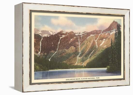 Avalanche Basin, Glacier Park, Montana-null-Framed Stretched Canvas