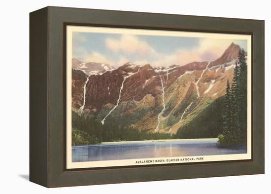 Avalanche Basin, Glacier Park, Montana-null-Framed Stretched Canvas