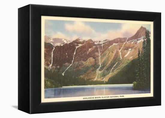 Avalanche Basin, Glacier Park, Montana-null-Framed Stretched Canvas