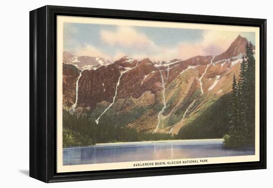Avalanche Basin, Glacier Park, Montana-null-Framed Stretched Canvas