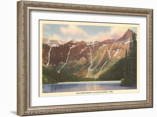 Avalanche Basin, Glacier Park, Montana-null-Framed Art Print