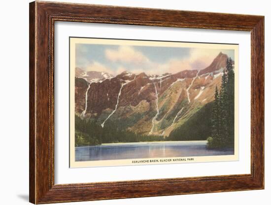 Avalanche Basin, Glacier Park, Montana-null-Framed Art Print