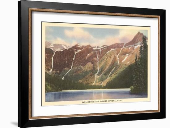 Avalanche Basin, Glacier Park, Montana-null-Framed Art Print