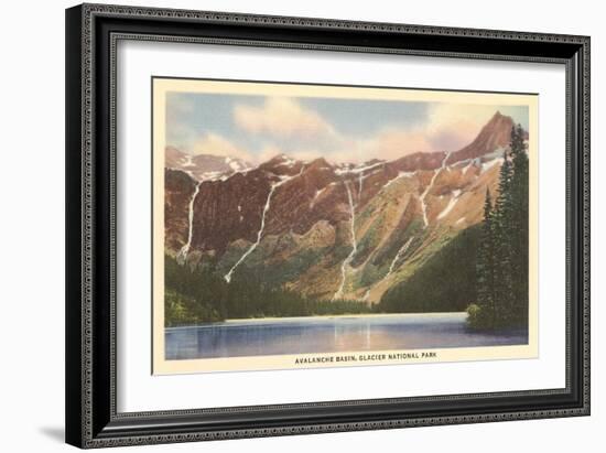 Avalanche Basin, Glacier Park, Montana-null-Framed Art Print