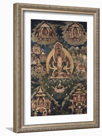 Avalokiteçvara, sous son aspect Ekâdaça-mukha-null-Framed Giclee Print