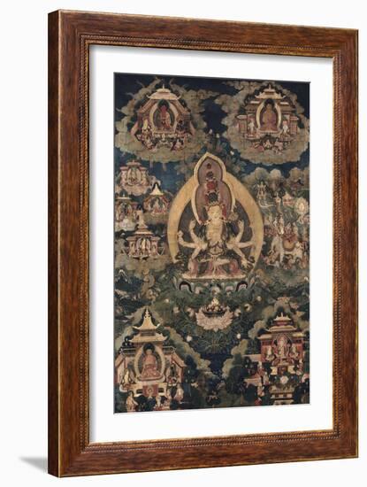 Avalokiteçvara, sous son aspect Ekâdaça-mukha-null-Framed Giclee Print