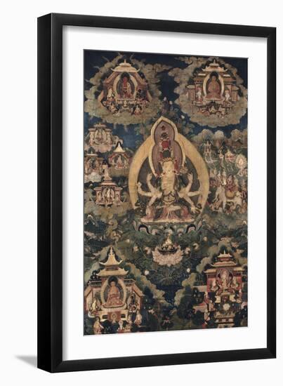 Avalokiteçvara, sous son aspect Ekâdaça-mukha-null-Framed Giclee Print