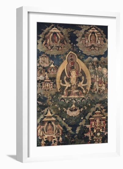 Avalokiteçvara, sous son aspect Ekâdaça-mukha-null-Framed Giclee Print