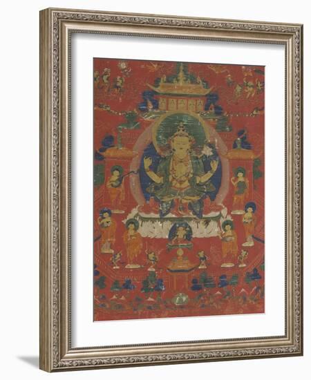 Avalokiteçvara sous son aspect Sadaksarî-null-Framed Giclee Print