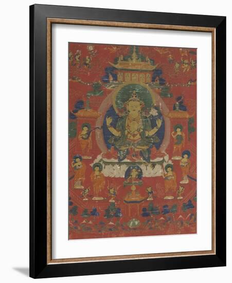 Avalokiteçvara sous son aspect Sadaksarî-null-Framed Giclee Print