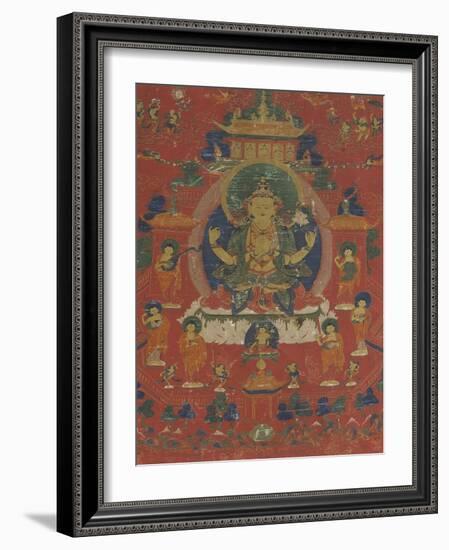 Avalokiteçvara sous son aspect Sadaksarî-null-Framed Giclee Print