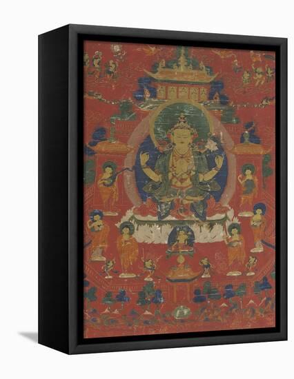 Avalokiteçvara sous son aspect Sadaksarî-null-Framed Premier Image Canvas