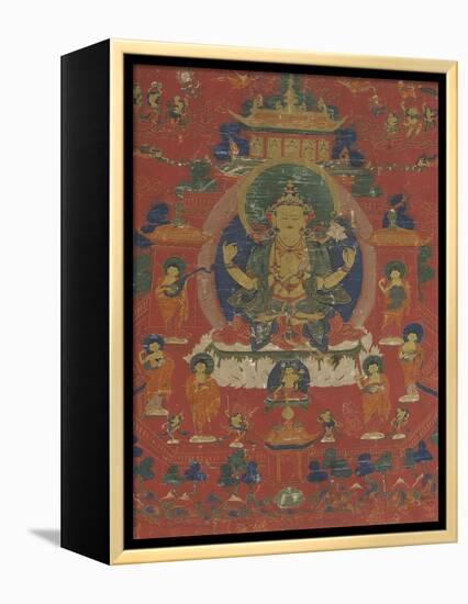 Avalokiteçvara sous son aspect Sadaksarî-null-Framed Premier Image Canvas