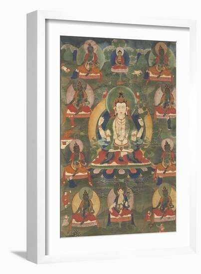 Avalokitesvara, sous son aspect Sadaksarî-null-Framed Giclee Print