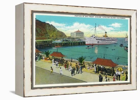 Avalon, California - Portion View of the Bay Front-Lantern Press-Framed Stretched Canvas